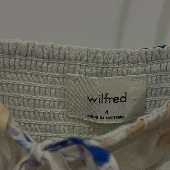 Wilfred Floral Dress with Blue and Purple Hues - Picture 3 of 4